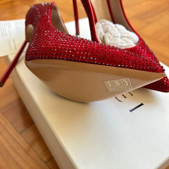 Casadei Cryst Blade Neckline Pumps - Picture 7 of 12